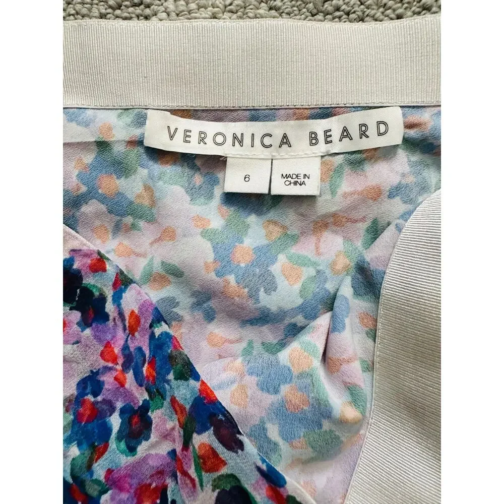Veronica Beard Spencer Silk Floral Ruffle Mini Skirt Size 6